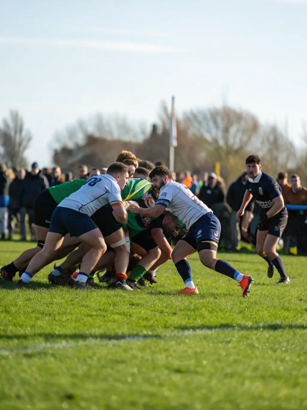 Image of Rugby Club Lubersacois players competing in a local rugby match, showcasing the team's spirit and competitive edge.